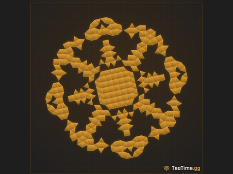 Foundation footprint of Serrated Wreath