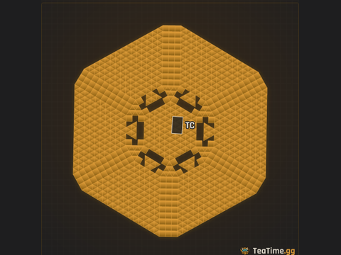 Foundation footprint of Octagon Terraces