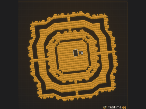 Foundation footprint of The Square Spiral