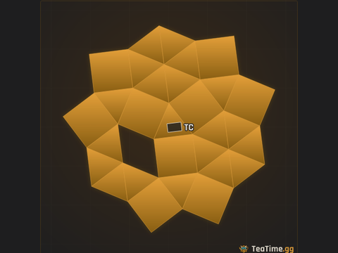 Foundation footprint of Pinwheel Sentry
