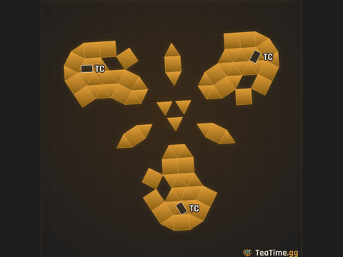Foundation footprint of Triple Vane