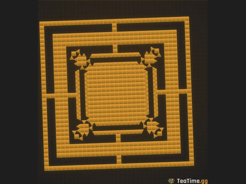 Foundation footprint of Terraced Plaza