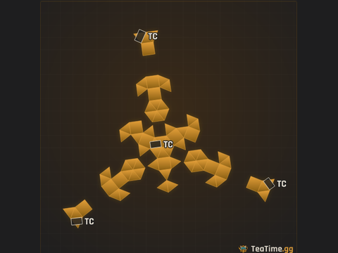 Foundation footprint of Mitre Sentry