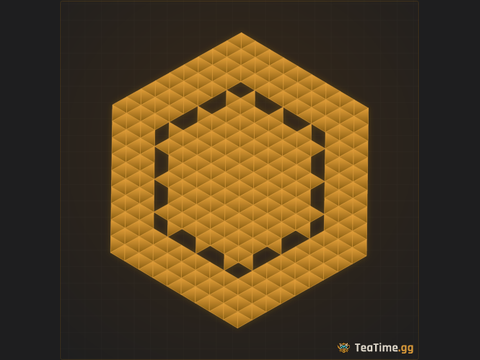 Foundation footprint of Hexagon Plinth