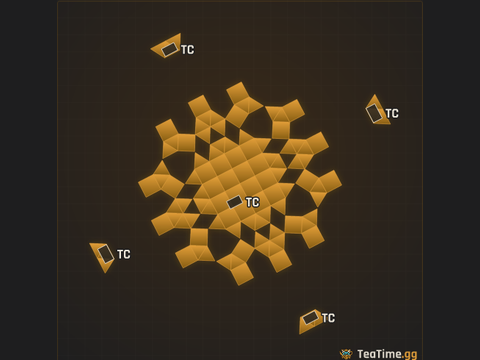 Foundation footprint of Cross Sentry