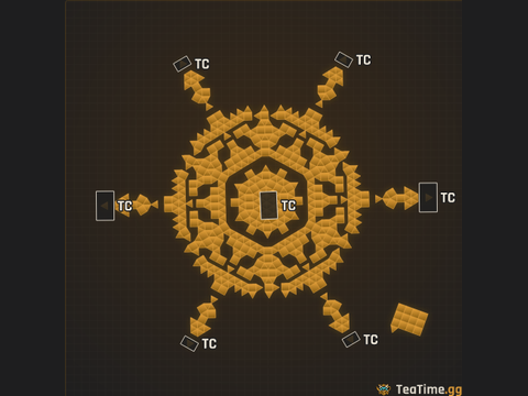 Foundation footprint of The Crowded Wheel