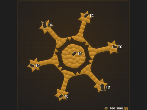 Foundation footprint of Bastion Mandala