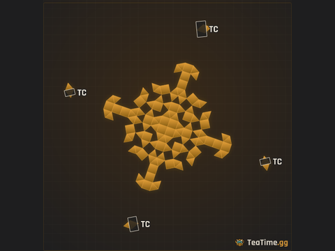 Foundation footprint of Crosshair Pylon