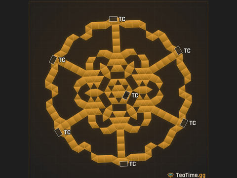 Foundation footprint of The Sawblade