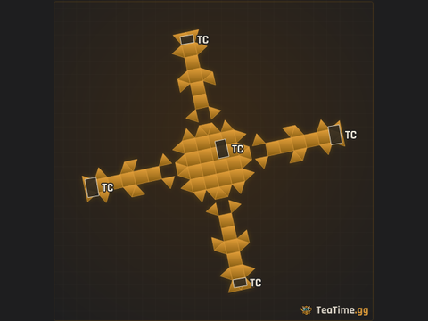 Foundation footprint of The Banded Cask