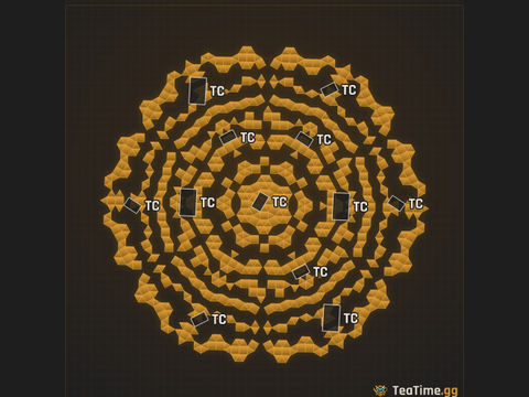 Foundation footprint of Spike Labyrinth