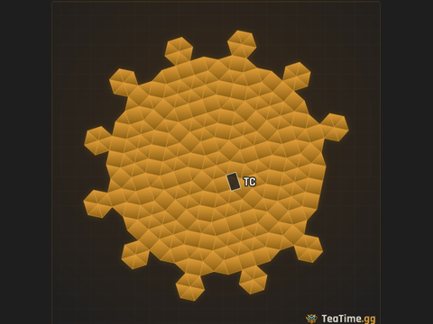Foundation footprint of Refinery Colossus
