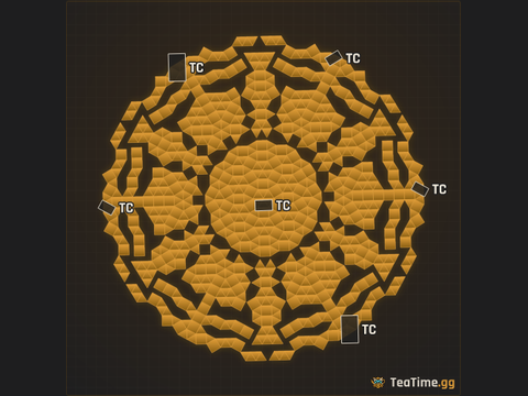 Foundation footprint of Serrated Mandala