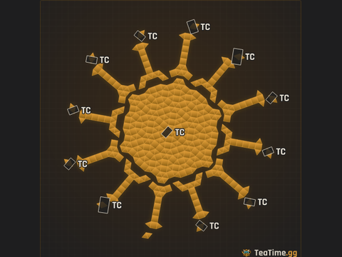 Foundation footprint of Warlord Bulwark