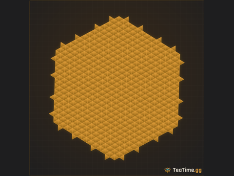 Foundation footprint of Hexagon Trench
