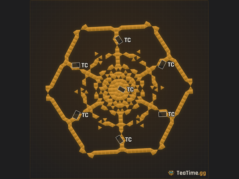 Foundation footprint of Layered Colosseum