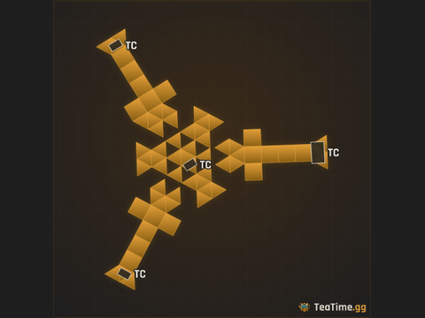 Foundation footprint of Bicorn Anchor