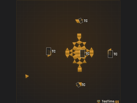 Foundation footprint of Derrick Caltrop