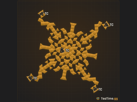 Foundation footprint of Cardinal Outrigger