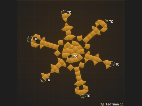 Foundation footprint of Jagged Calyx