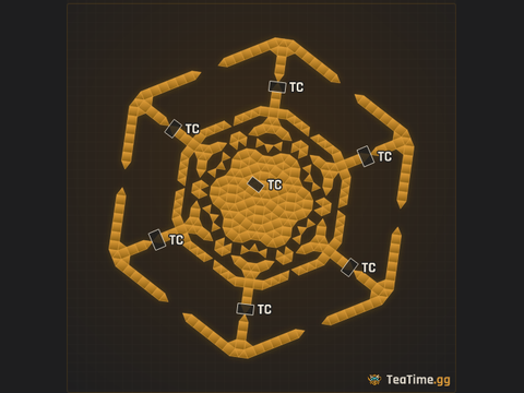 Foundation footprint of Cogwheel Rotunda