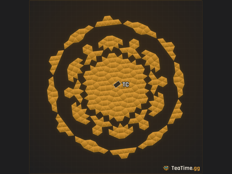 Foundation footprint of Vane Colossus