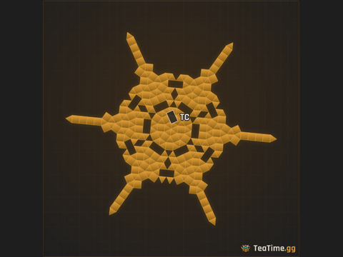Foundation footprint of Iron Urchin