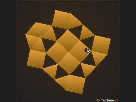 Foundation footprint of Faceted Lozenge