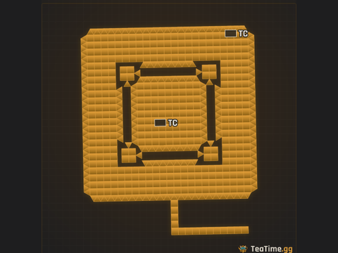 Foundation footprint of Parapet Square