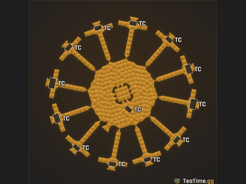 Foundation footprint of The White Spokes