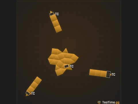 Foundation footprint of Twin Sails