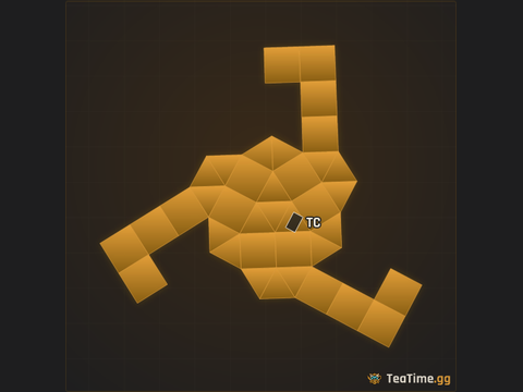 Foundation footprint of Trefoil Spire