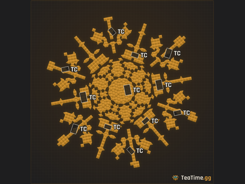 Foundation footprint of Pylon Forest