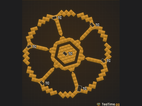 Foundation footprint of The Beast
