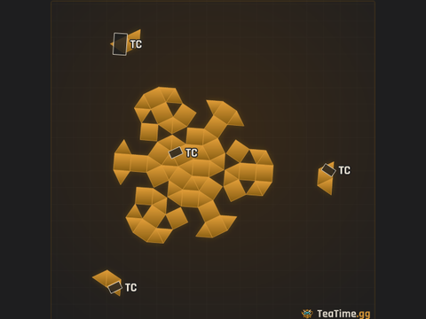 Foundation footprint of Lander Cradle