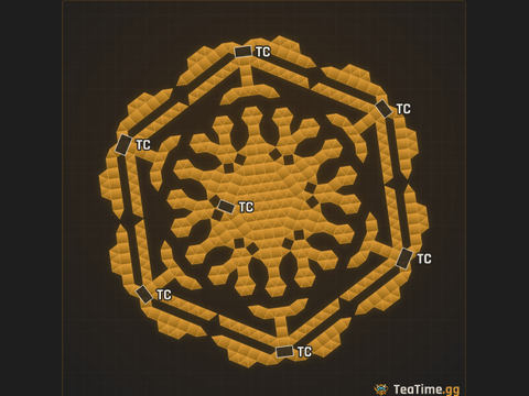 Foundation footprint of Turbine Mastaba