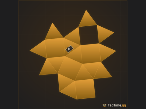 Foundation footprint of Quartz Caltrop