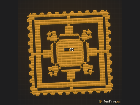 Foundation footprint of Concentric Quad