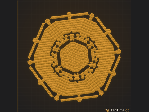 Foundation footprint of Hexagon Redoubt