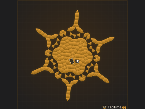 Foundation footprint of Cogwheel Drum