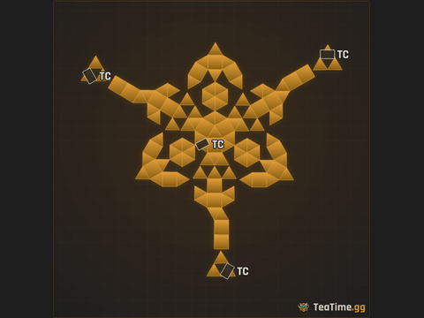 Foundation footprint of The Permafrost Outpost