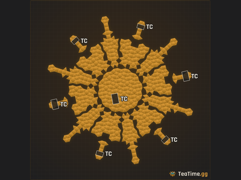 Foundation footprint of Shattered Dial