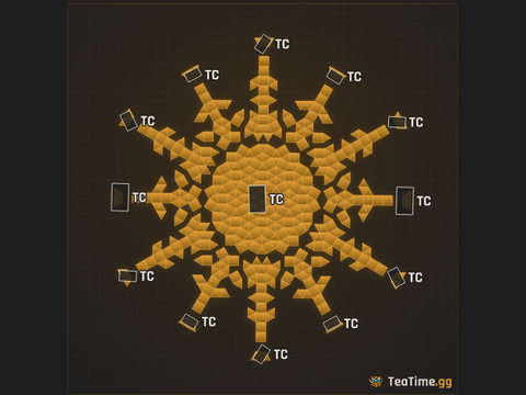 Foundation footprint of Garrison Rosette