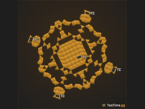 Foundation footprint of Vapor Redoubt