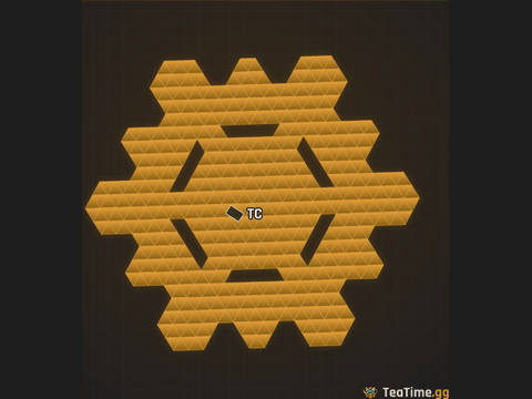 Foundation footprint of The Iron Rook