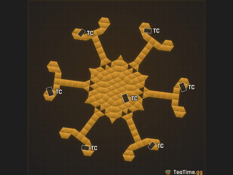 Foundation footprint of Smelter Colosseum
