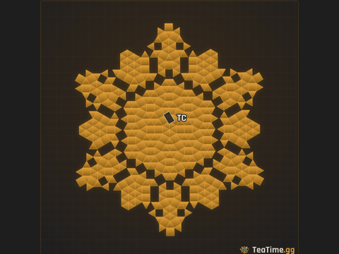 Foundation footprint of Jagged Tiara