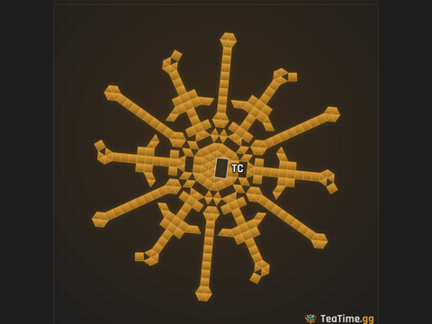Foundation footprint of Gatehouse Wreath