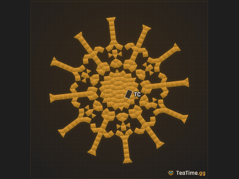 Foundation footprint of Bronze Starburst