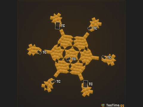 Foundation footprint of Corona Battery